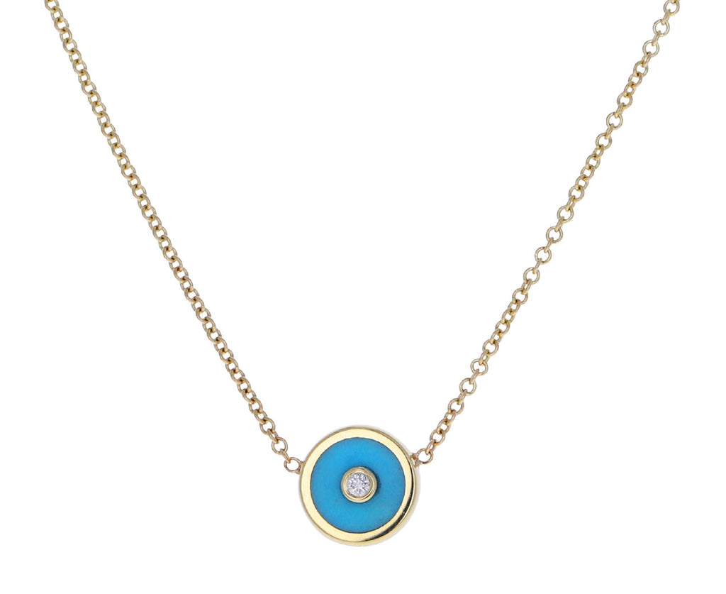 Turquoise Mini Compass Necklace