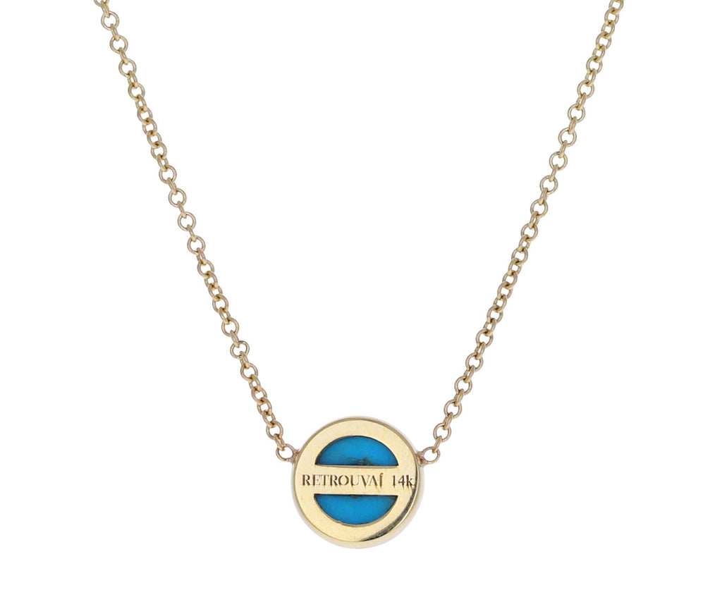Turquoise Mini Compass Necklace