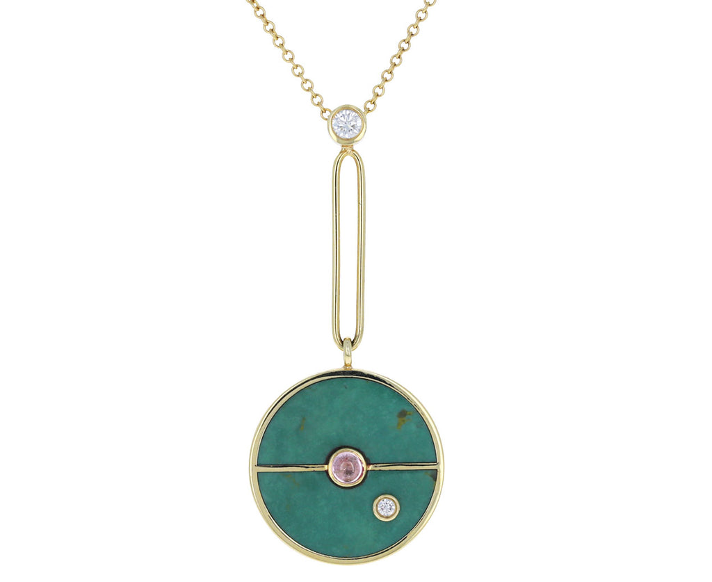 Green Turquoise Compass Necklace