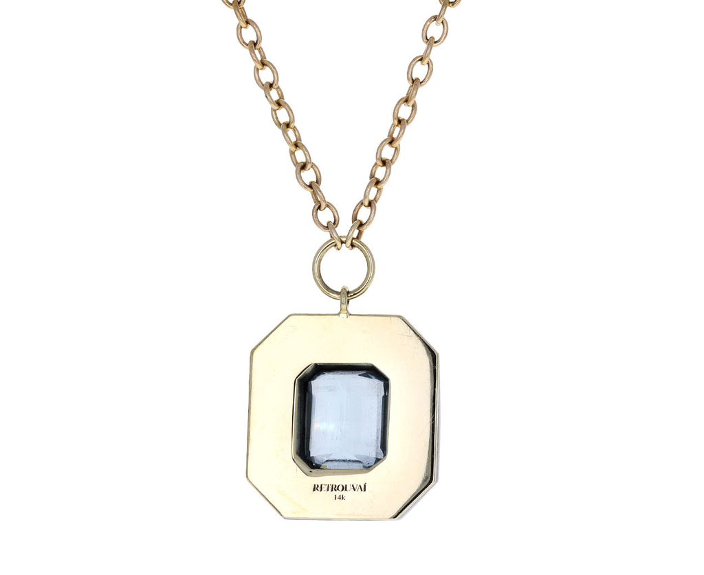 Chalcedony and Aquamarine Lollipop Necklace