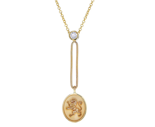 Fantasy Signet Lion Necklace