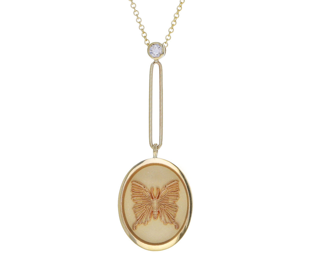Grandfather Fantasy Butterfly Signet Necklace
