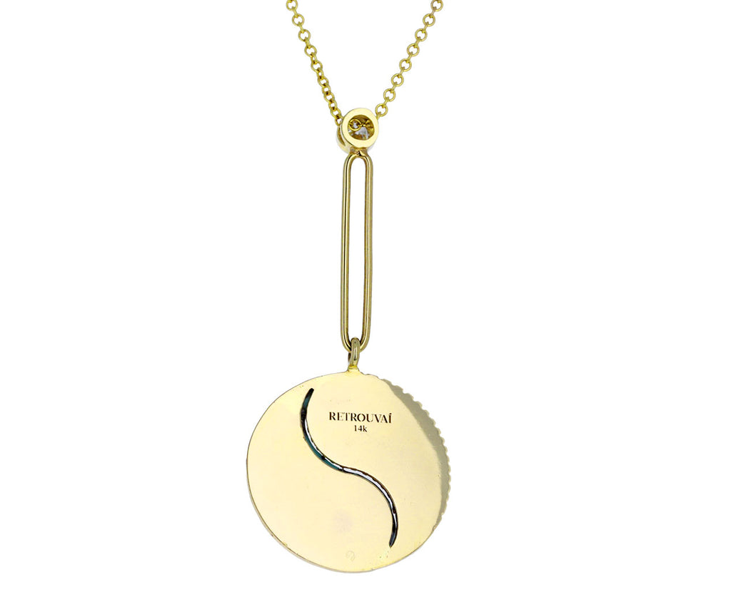 Turquoise and Gold Yin Yang Pendant Necklace