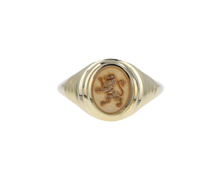 Tiered Lion Fantasy Signet Ring