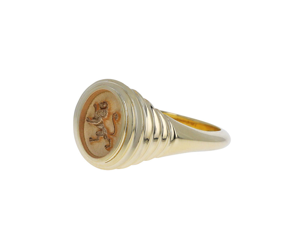 Tiered Lion Fantasy Signet Ring