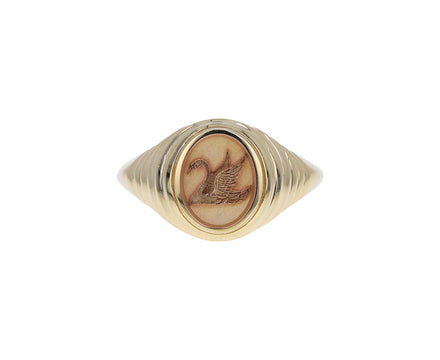 Tiered Swan Fantasy Signet Ring