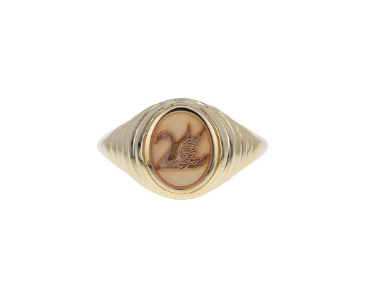 Tiered Swan Fantasy Signet Ring