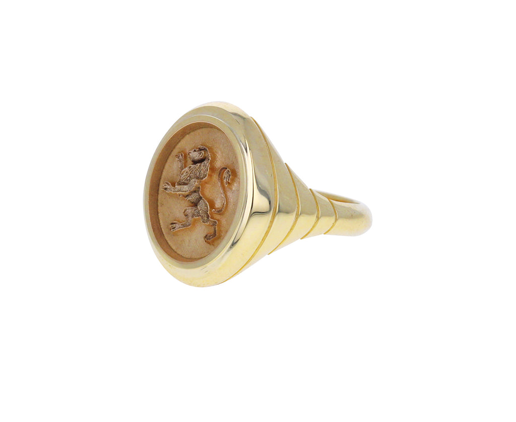 Grandfather Fantasy Lion Signet Ring