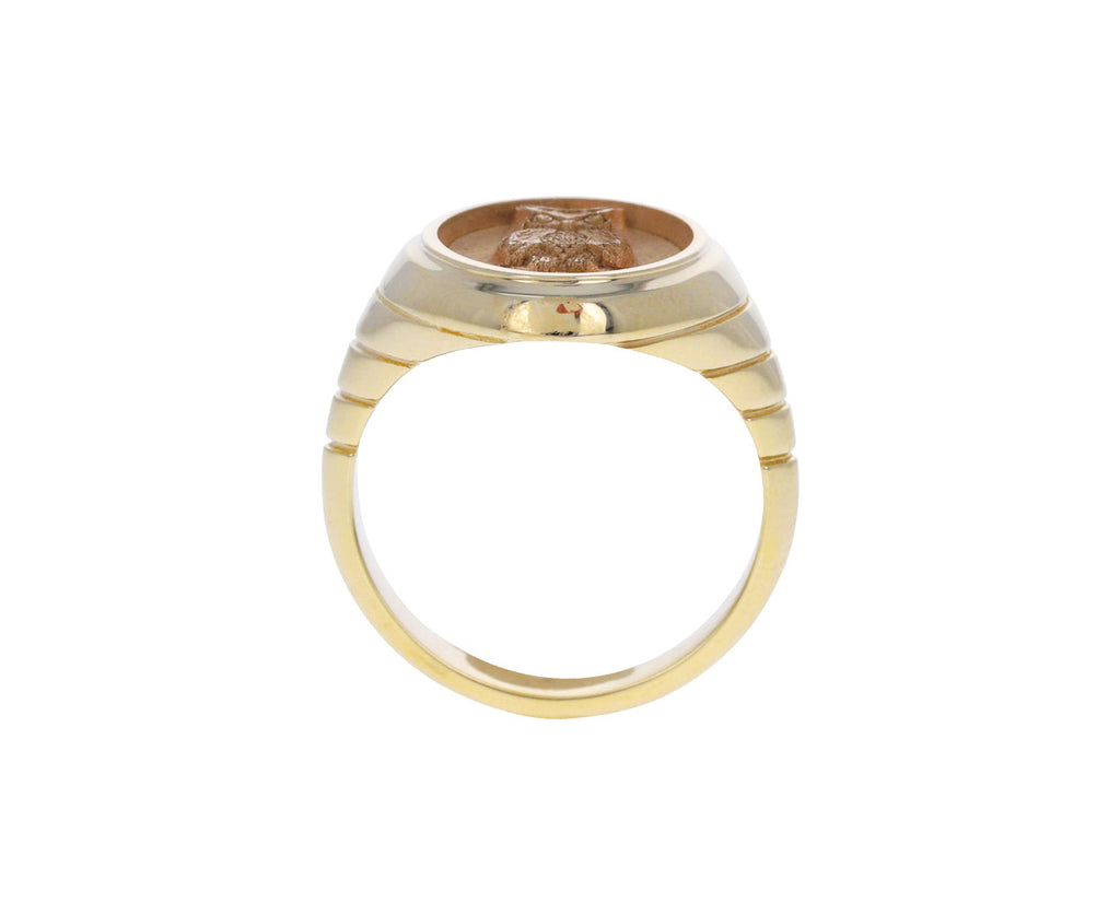 Grandfather Fantasy Owl Signet Ring