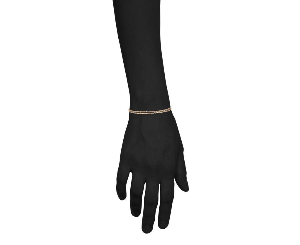 Silver and Brass Beaded Bracelet - TWISTonline 