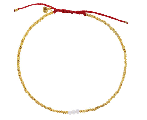 Gold Pearl Bead Bracelet