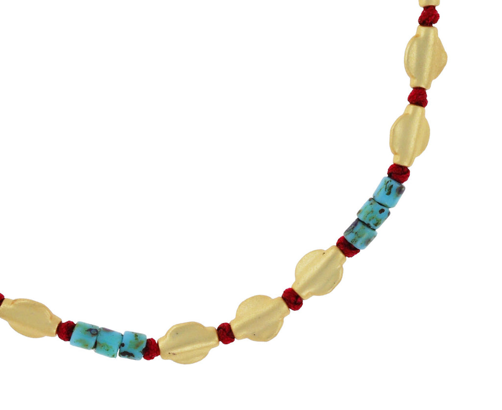 Turquoise and Gold Bead Bracelet