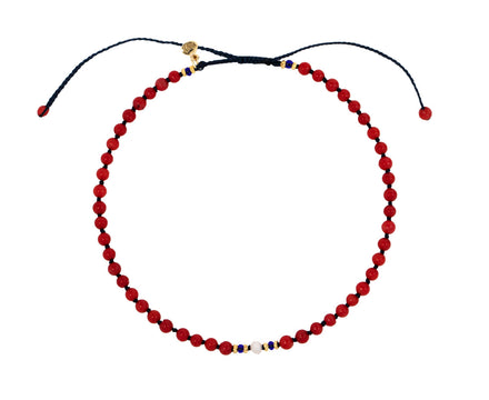 Tai Coral and Pearl Beaded Bracelet