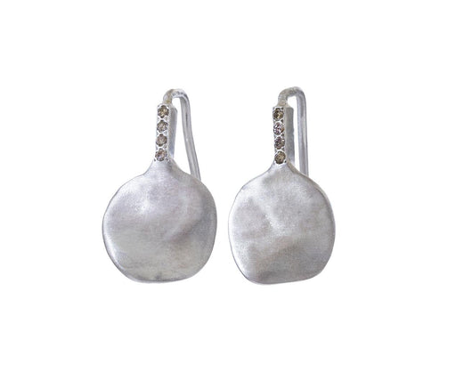 Small Silver and Diamond Bow Earrings - TWISTonline 