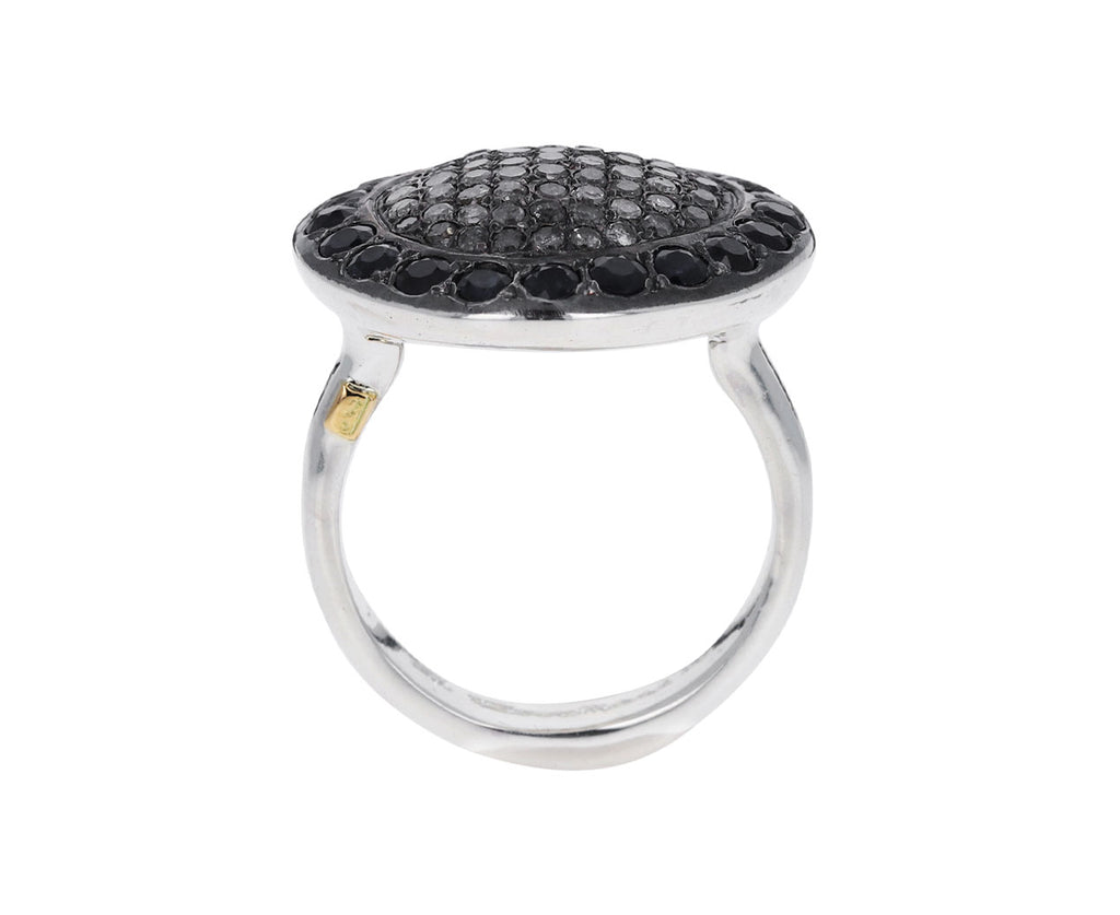 Blue Sapphire and Icy Gray Diamond Julia Ring