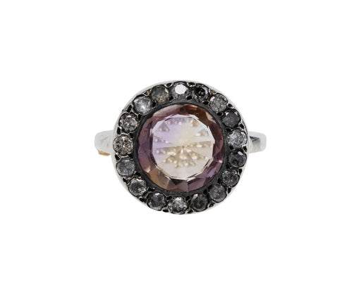 Rosa Maria Icy Gray Diamond and Ametrine Julia Ring