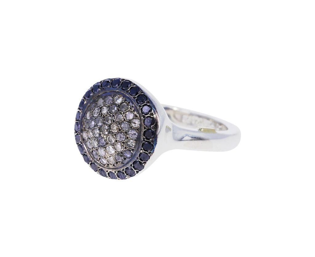 Icy Gray Diamond and Black Diamond Julia Ring