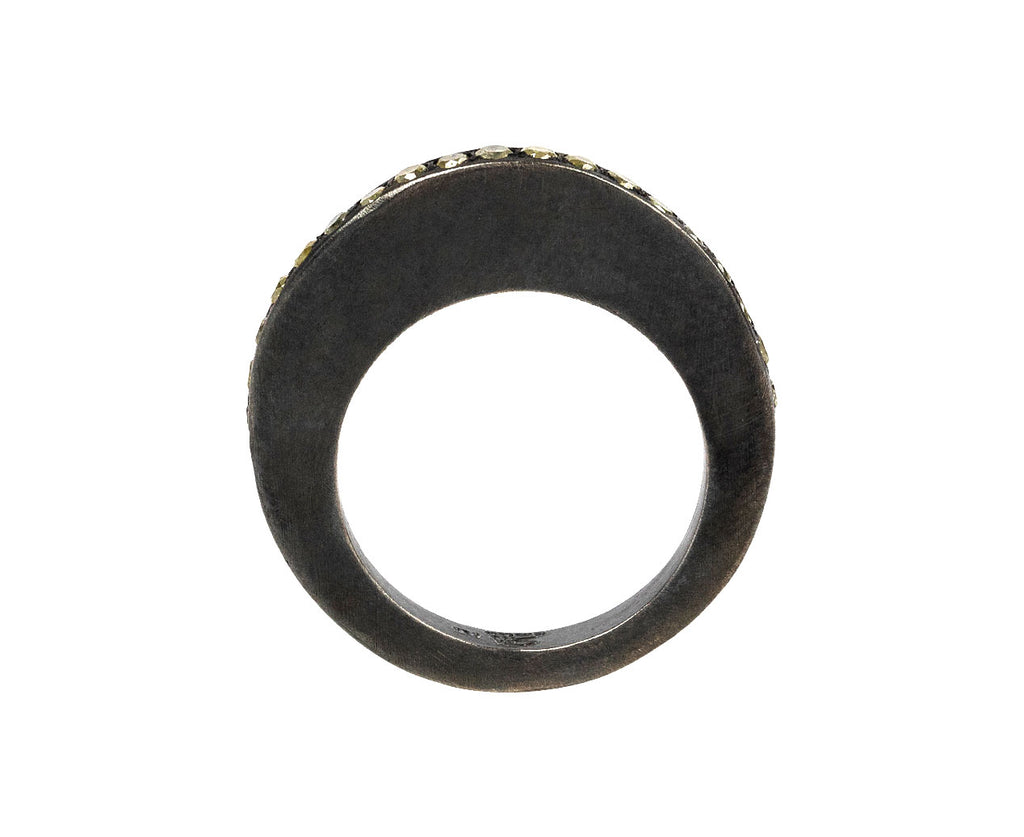 Rosa Maria Icy Yellow Diamond Poster Ring Top View