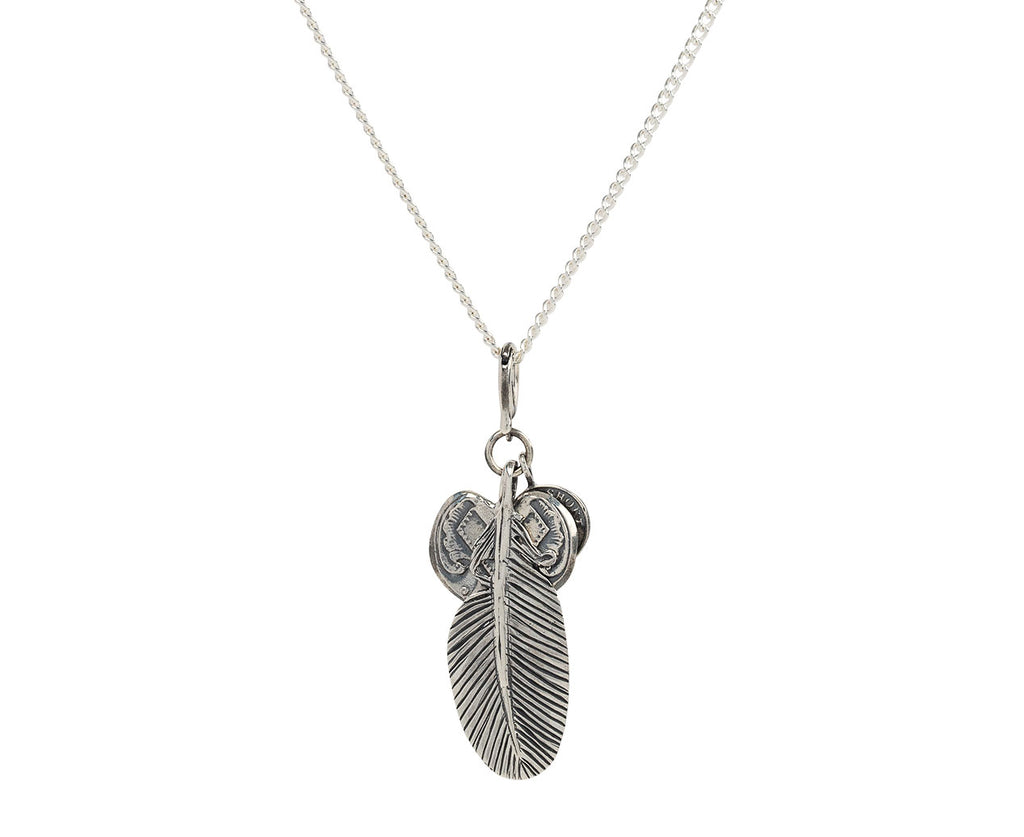 Feather sales necklace charm