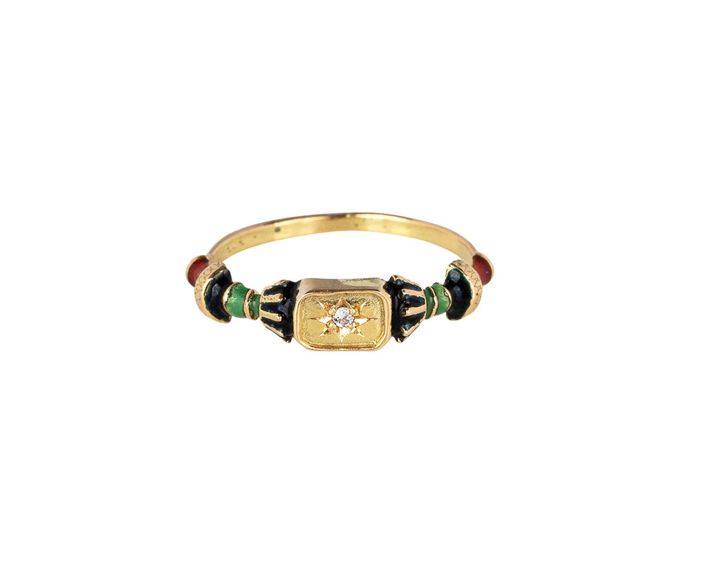 Rusty Thought Enamel Diamond Band