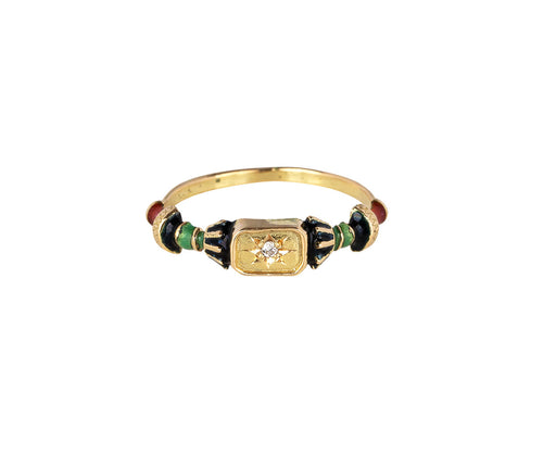 Rusty Thought Enamel Diamond Band