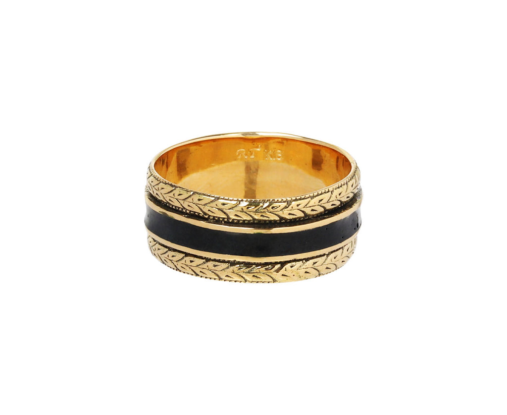 Engraved Enamel Band