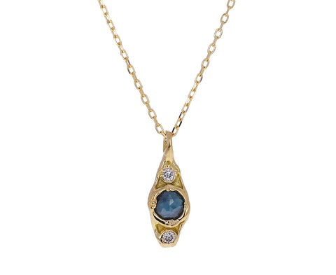 Blue Diamond Pendant Necklace