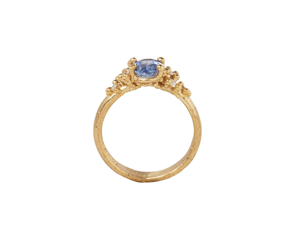 Ruth Tomlinson Sapphire and Diamond Granules Ring Top