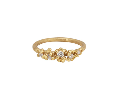 Ruth Tomlinson Scattered Diamond Gold Granules Ring