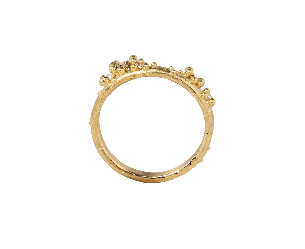 Ruth Tomlinson White and Champagne Diamond Gold Granules Band Top