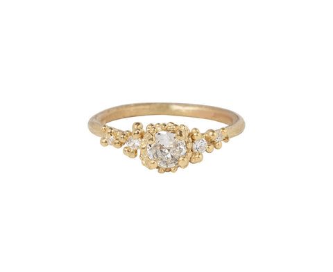 Ruth Tomlinson Encrusted Antique Diamond Solitaire Ring