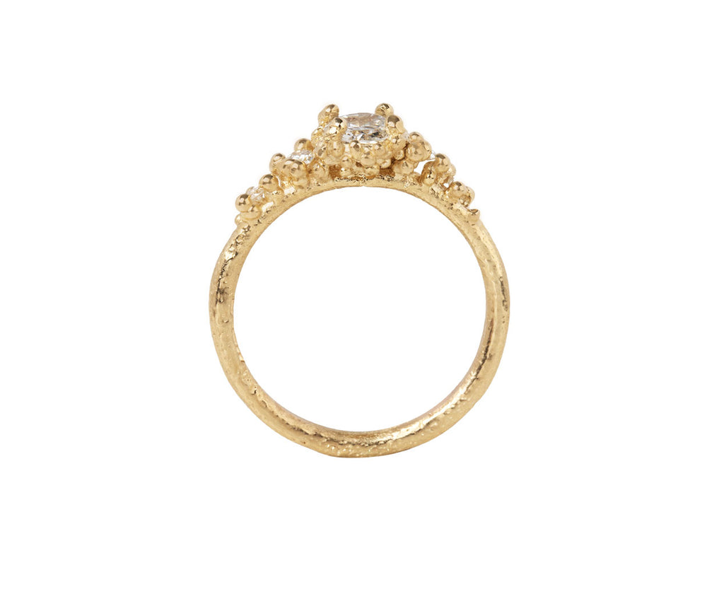 Ruth Tomlinson Encrusted Antique Diamond Solitaire Ring Top