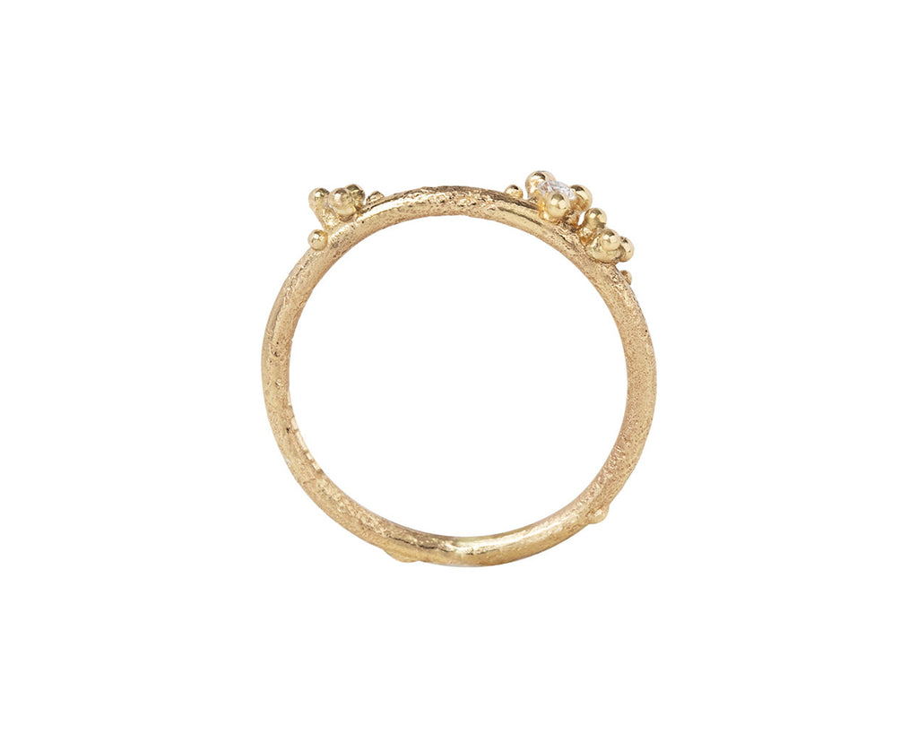 Ruth Tomlinson Asymmetrical Diamond and Gold Granules Band Top