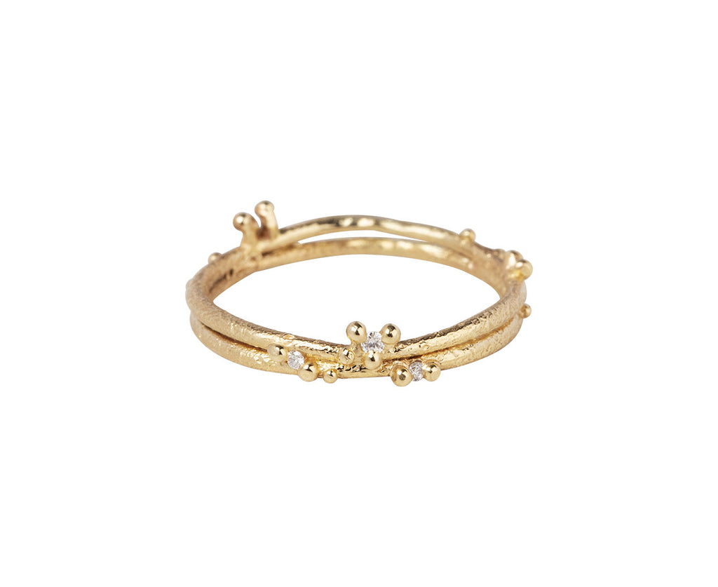 Ruth Tomlinson Champagne Diamond Encrusted Wrap Band Side
