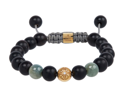Ebony and Sapphire Bead Bracelet