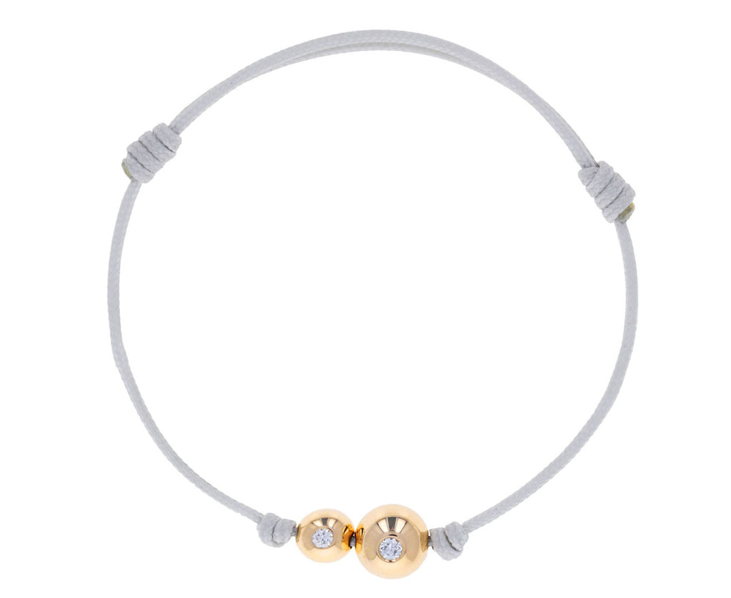 Double Yellow Gold Orb Charm Bracelet