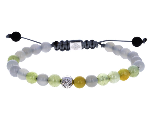 Sapphire, Moonstone and Ceramic Bead Bracelet