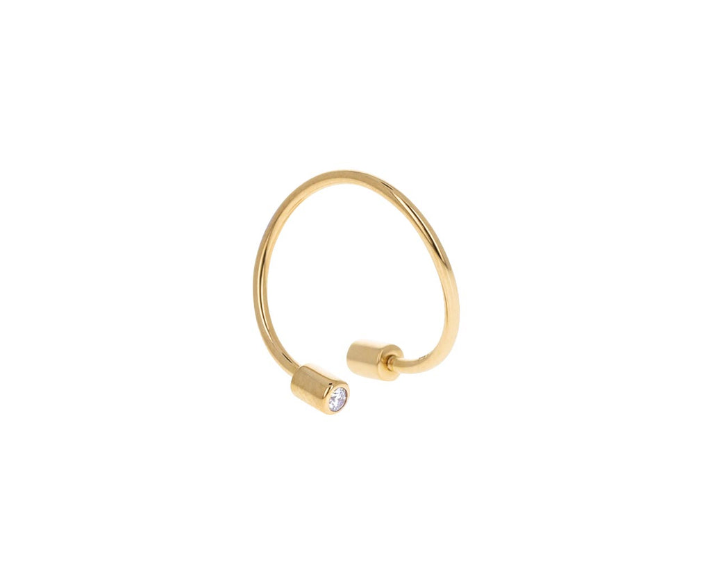 Diamond Round Twist SINGLE Earring
