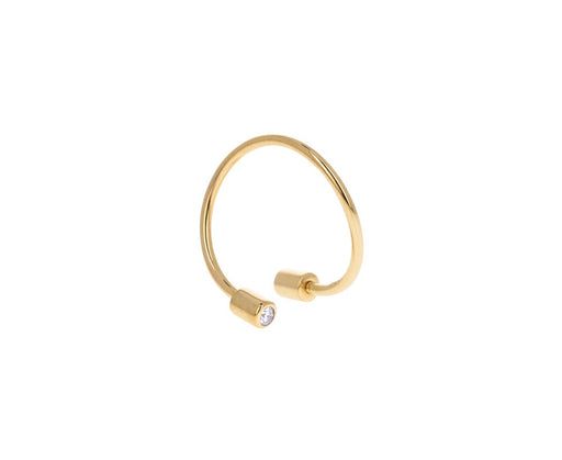 Diamond Round Twist SINGLE Earring