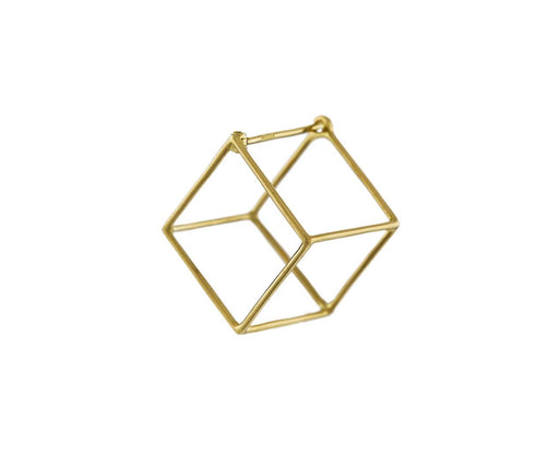 Medium Open Cube SINGLE EARRING - TWISTonline 