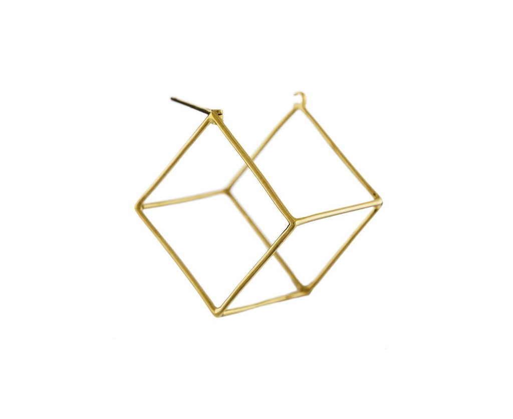 Large Open Cube SINGLE EARRING - TWISTonline 