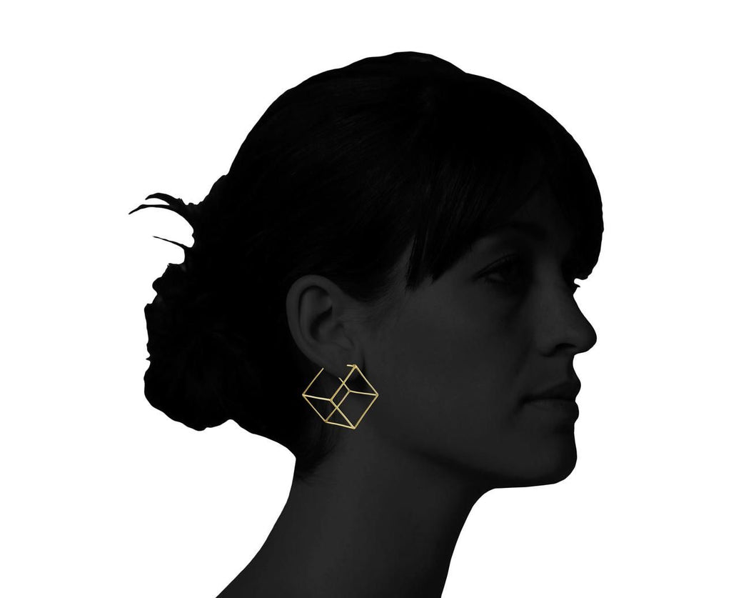 Extra Large Open Cube SINGLE EARRING - TWISTonline 