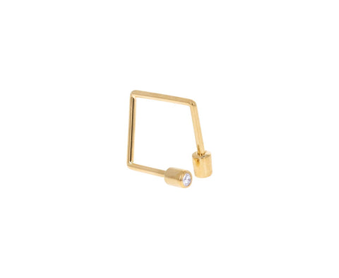 Diamond Twist Square SINGLE Earring