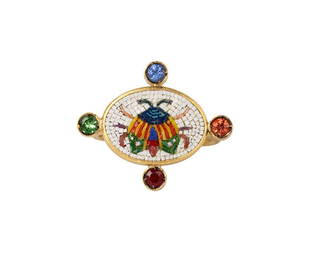 Le Sibille Micromosaic Beetle Ring