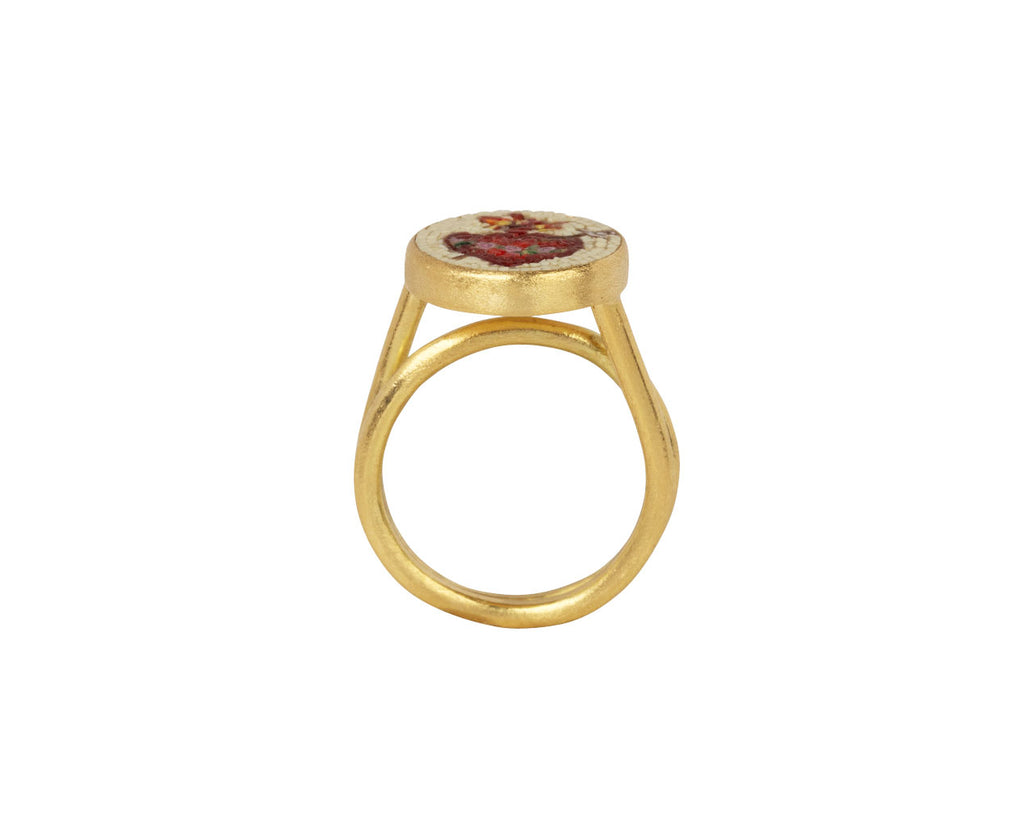 Le Sibille Micromosaic Heart Ring Top