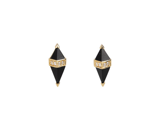 Sorellina Black Onyx and Diamond Pietra Stud Earrings