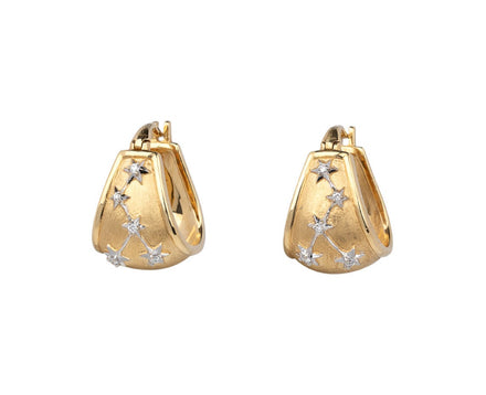 Sorellina Gold Constellation Diamond Empress Hoop Earrings
