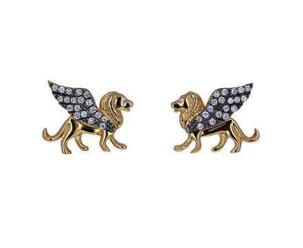 Diamond Il Leone Stud Earrings