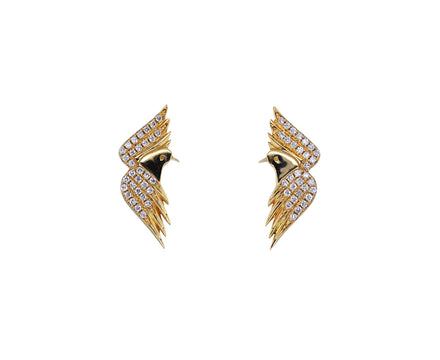 Diamond L'aquila Stud Earrings