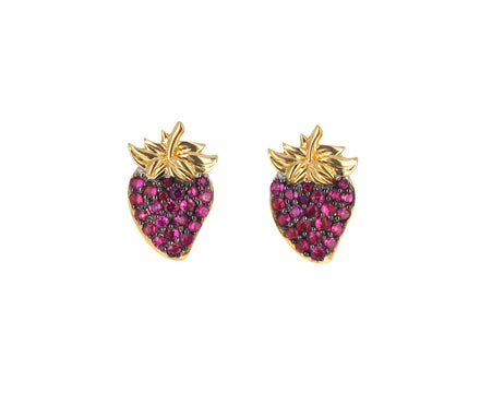 Pink Sapphire Fragola Stud Earrings